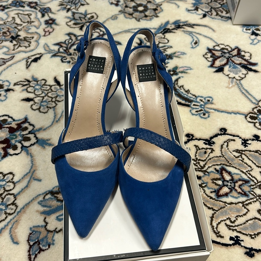 White House black market blue heel